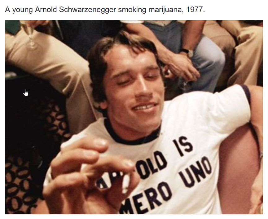 Arnold Schwarzenegger Smoking Weed