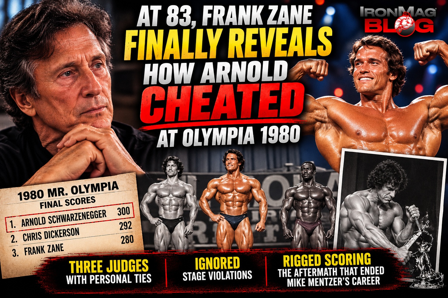 AT 83, Frank Zane Finally REVEALS How Arnold CHEATED At Olympia 1980!
